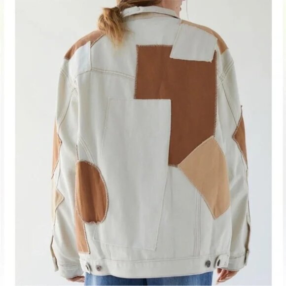 BDG Patchwork Denim Trucker Jacket - Picture 3 of 3